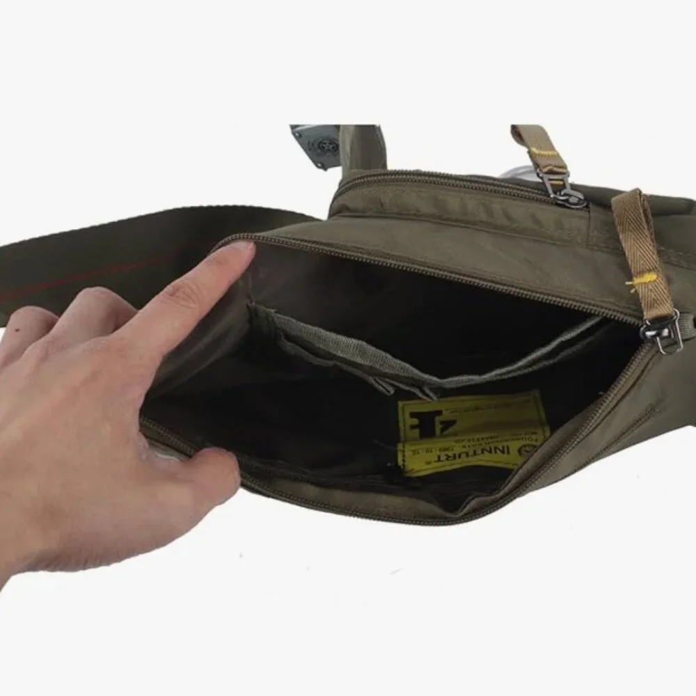 Men's Multi-Compartment durable sling bag for sports, travel, hiking, running